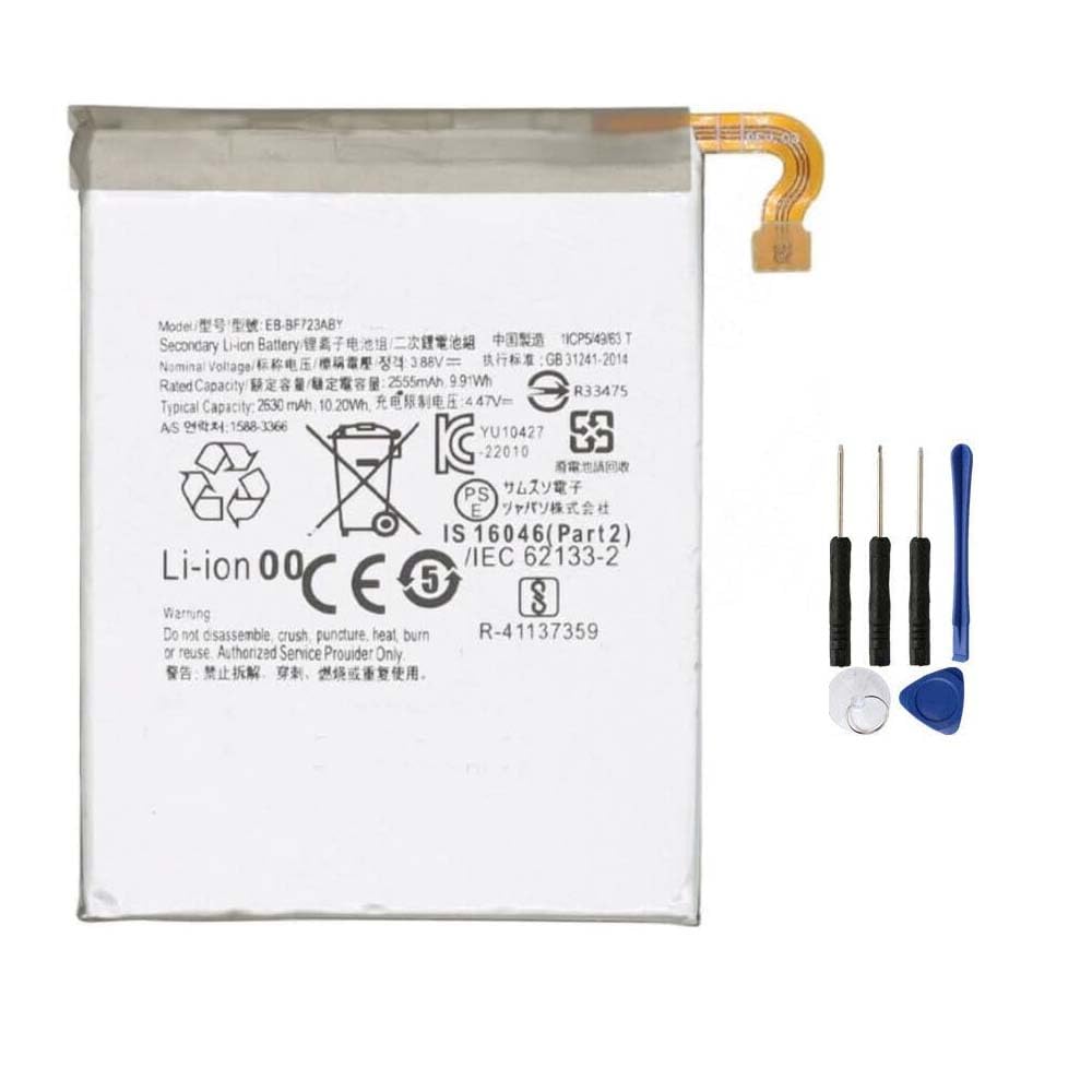 Powerforlaptop Replacement Battery Compatible with Galaxy Z Flip 4 SM-F721W SM-F721U F721W F721B 1ICP5/49/63 EB-BF723ABY BF723ABY 3.88V, 2555mAh/