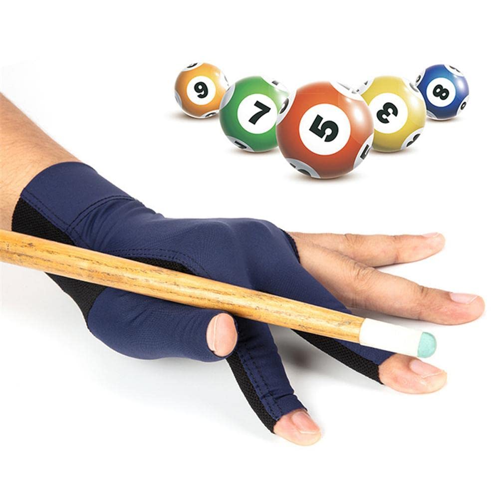 Guantes de billar, guantes de billar para la mano izquierda Guantes de billar para billar con 3 dedos, guantes de billar para billar izquierdos, antideslizantes y resistentes al desgaste,profesionales