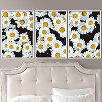 3 Piece Framed Canvas Wall Art Colorful Bouquet Canvas Prints Home Artwork Decoration for Living Room,Bedroom - 16