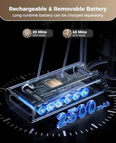 Image of Cordless Vacuum Cleaner, 500W 45KPA Stick Vacuum Cleaners for Home | Lightweight Vac, Anti-Tangle, 45 Mins Rechargeable Battery for Home, Carpets, Pet Hair, Hardwood Floors, Car, Sofa, Stairs