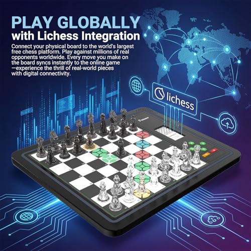 Juego electrónico de ajedrez AI adaptativo con tablero y app miniatura 2
