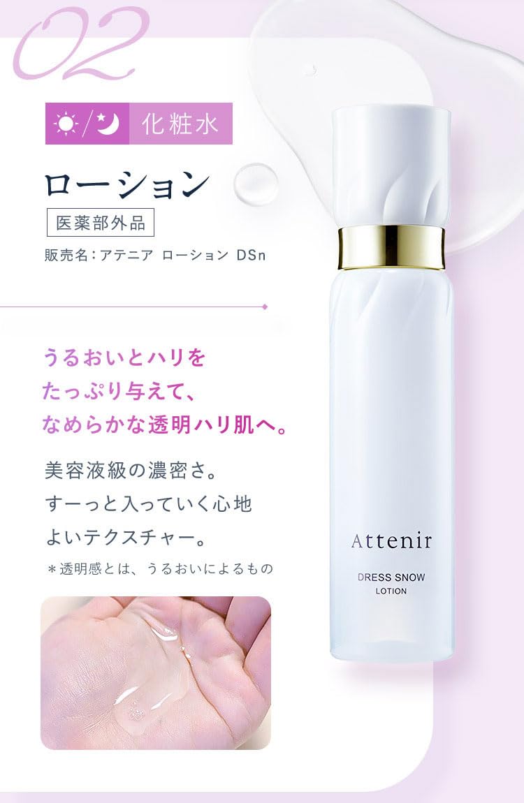 Amazon.co.jp: アテニア ドレススノー 2週間化粧水・乳液・ナイト 