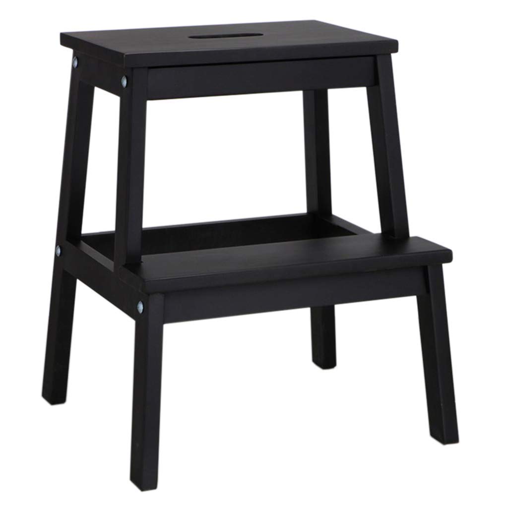 HAPPLiGNLY Wooden Step Stool High Places in Kitchen, Bathroom, Closet Folding Stepladder 2 Step Stool for Adults Kids Kitchen Household Wooden Ladders Small Foot Stools Indoor Portable Shoe B