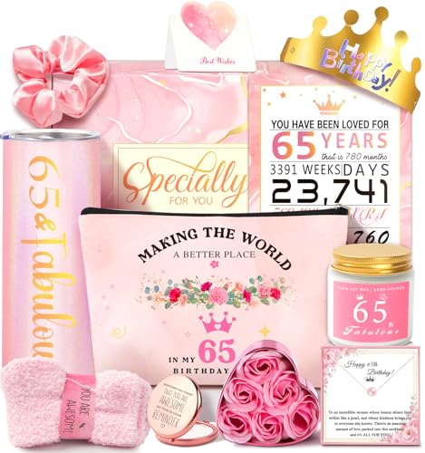65th Birthday Gifts For Women Happy 65th Birthday Gifts For Her Mom Sister Wife Best Friend Turning 65 Unique Gift For 65 Year Old Woman Birthday Funny Birthday Decorations Gift Ideas