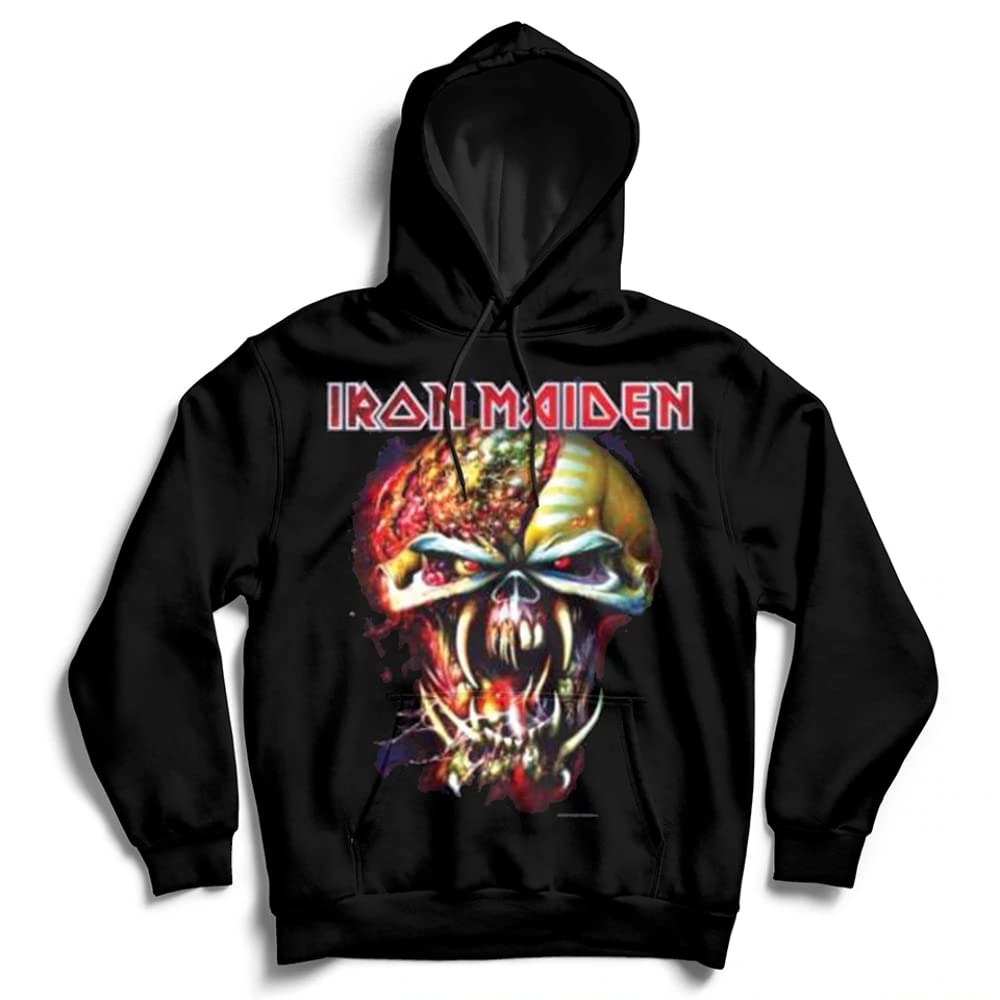 Iron Maiden Men's Final Frontier Big Head Sweatshirt, Black, X-Large