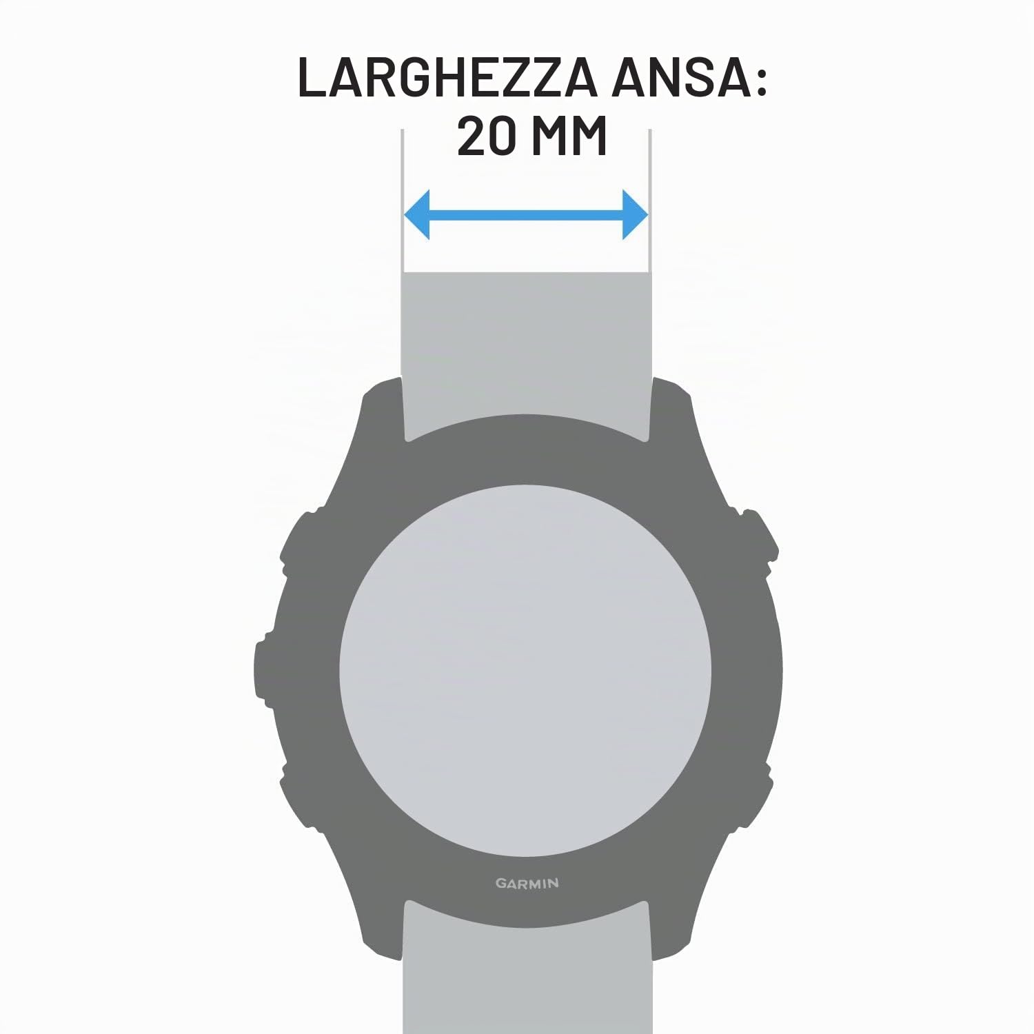 Garmin Cinturino Originale, 20mm, Sgancio rapido, Silicone, White & Rose Gold | Cinturino Originale Garmin 20mm, compatibile con modelli selezionati, Quick Release, Silicone, White/Rose Gold