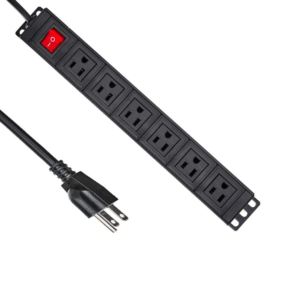 Buy XBA Wall Power Strip with 6 Outlets, 6 Ft Long Extension Cord Heavy