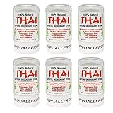 Thai Natural Crystal Deodorant Stone 4.25 oz (Pack of 6)