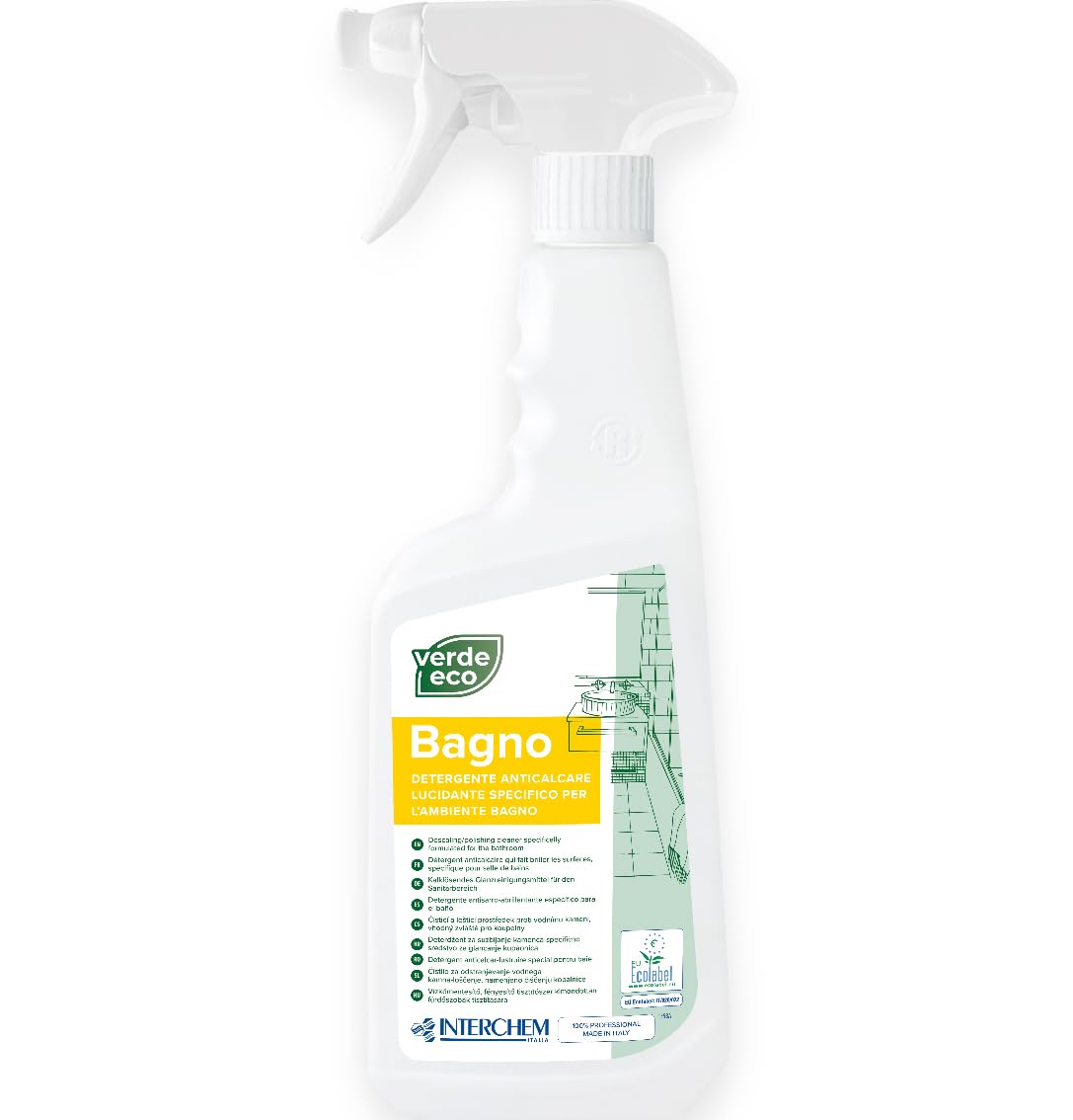 Verde Eco Bagno detergente ecologico anticalcare per sanitari e rubinetterie - confezione : 12 flaconi da ml.750
