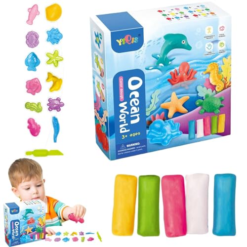 Ceeyoll 18 Piezas de Moldes plastilina,Juego de plastilina Inteligente,Mundo Submarino Juguetes de Arcilla,Herramientas Plastilina para Niños Es un Regalo de cumpleaños significativo para los niños.