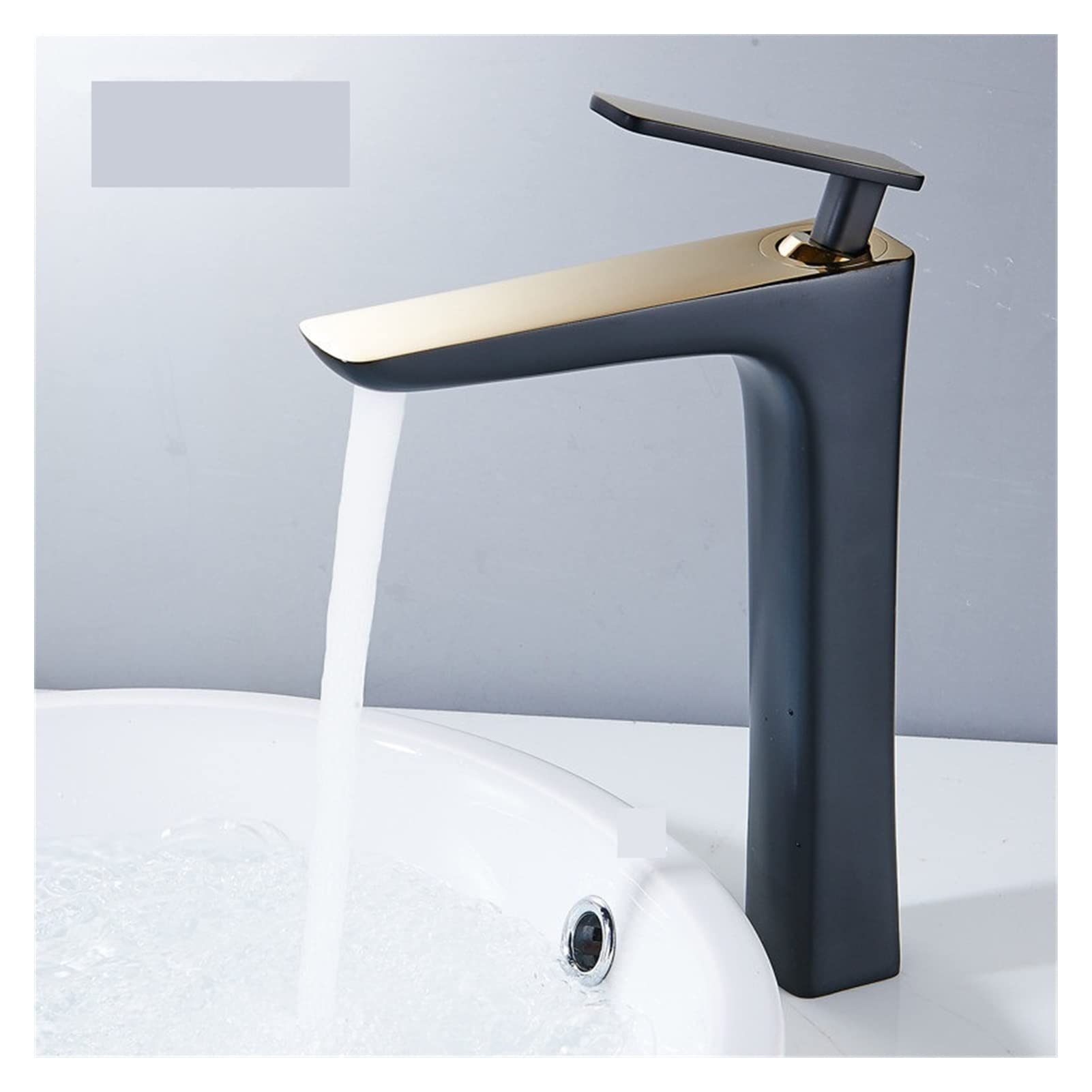 Kran umywalkowy, Bateria umywalkowa Bateria Water Basin Mikser Tap Łazienka Kran Gorąca Zimna Czarny/Biała Mosiądz Woczka Sink Water Crane Gold Mixer(Tall and chrome)