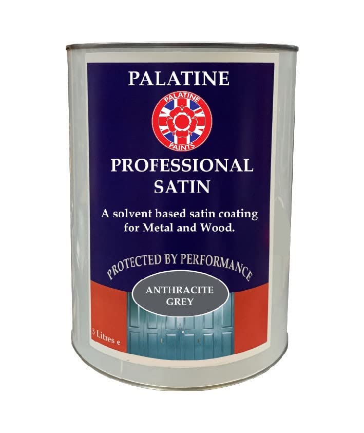 Palatine Professional Black Satin Paint Oil Based Internal External 5lt