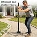 Tamper Tool with Detachable Long Handle, 59 Inch Manual Heavy Duty Soil Compactor for Pavers, Stones, Lawn Edging, Fence Post Installation, Black