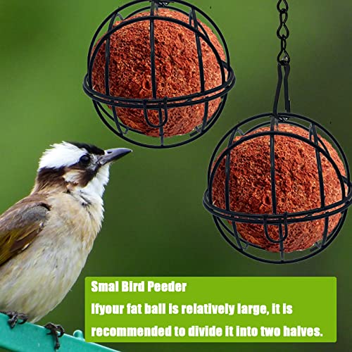 Ksvaye 4 Stück Maisenknödelhalterung Metall Meisenknödelhalter zum Aufhängen Meisenknödel Halterung Vogelfutterstation Meisenknödel-Halter für Garten Wildvögel Finken Spatzen Rotkehlchen (Schwarz)