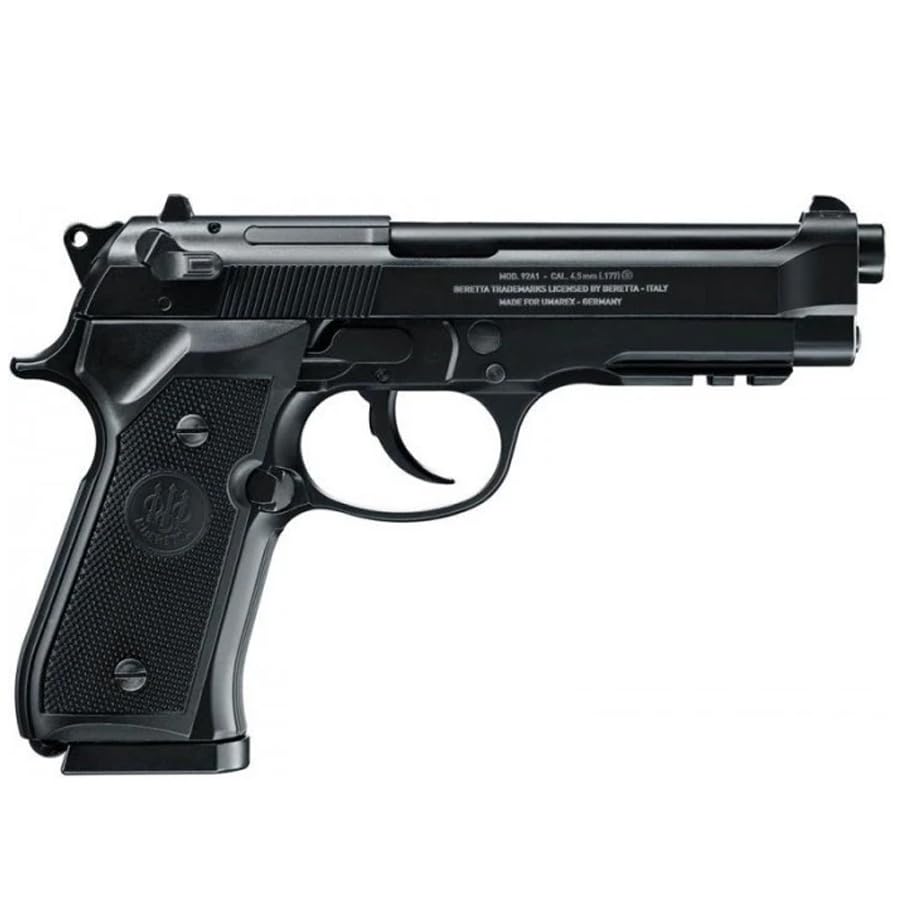 Beretta M92A1 blowback CO2 (4,5mm) | Pistola de Aire comprimido (Bolas de BB´s) Calibre 4,5 mm + 5 Cargas de Co2 + 500 Bolas. Full Metal. Blowback