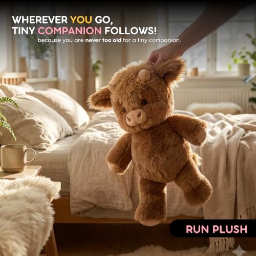 Image of Flufies Plush Soft Toys for New Born Baby and Baby Boy - Soft and Easy Wash Plush - Huggable Plush Toys for Girls and Boys - Soft Toy for Home Decor (Running Plushie - Dark Brown)