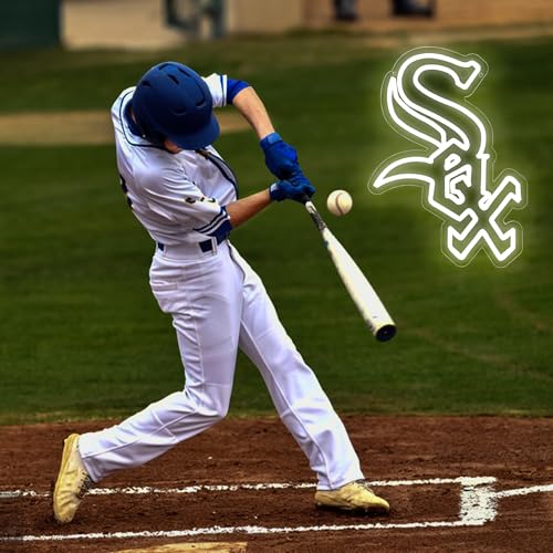 Image of Baseball Neon Sign for Wall Decor Dimmable Baseball Team Led Neon Light Up Sign for Man Cave Bedroom Birthday Gifts for Sports Fans 5V USB Powered Size 15.7 * 11.4inch(ZYLD141)