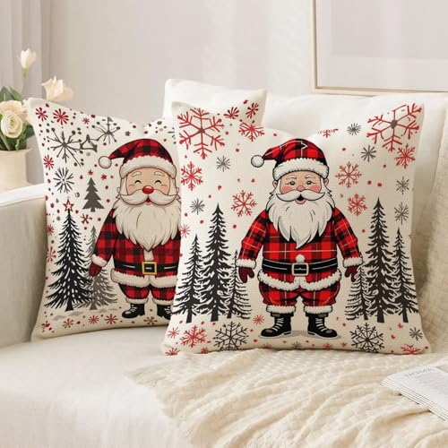 Housse de coussin Noël 70x70cm double face imperméable avec zip invisible - 3