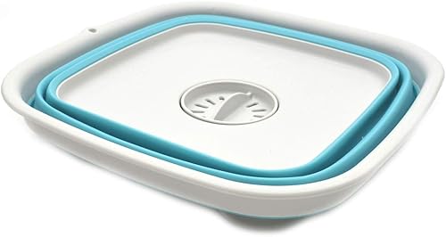 Miniatura 3 de SAMMART Sartén plegable de 9.3L (2.46 galones) con tapón de drenaje, lavabo plegable - Tina portátil para lavar platos, bandeja de almacenamiento de