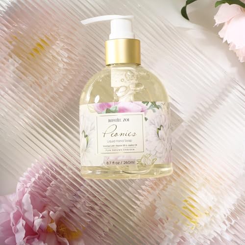 Image of ROMIIE ZOI Liquid Hand Soap with Gift Box - Peonies - 260ml / 8.7 fl.oz