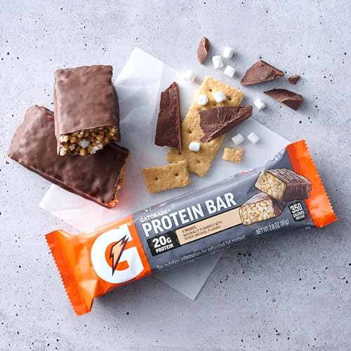 Gatorade Protein Bars, S'mores, 20g Whey Protein, NSF Certified, 2.8 oz Bars, (12 Pack) - image 4