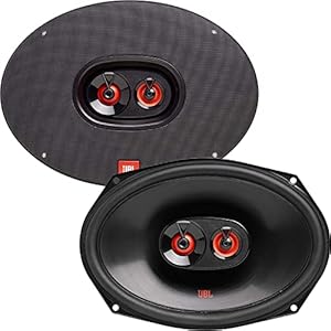 JBL Club 9632 – 3-Wege Auto Lautsprecher Set von Harman Kardon – 255 Watt KFZ Soundanlage ovale Autolautsprecher Boxen 152×230 mm | 6×9 Zoll, Black