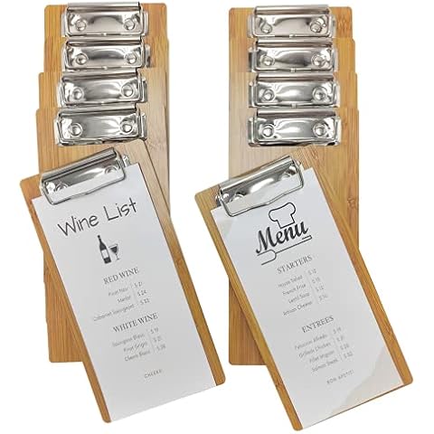 Olbia 10-Pack Wooden Menu Holders for Restaurants Cover