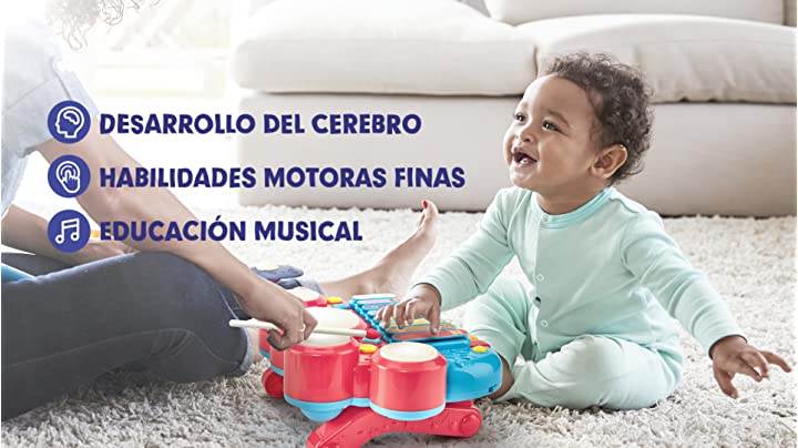 Piano 5 En 1 Hahaland – Juguete Musical Con Luces, Tambor, Xilófono Y Platillo, Montessori Para Niños De 1 A 3 Años