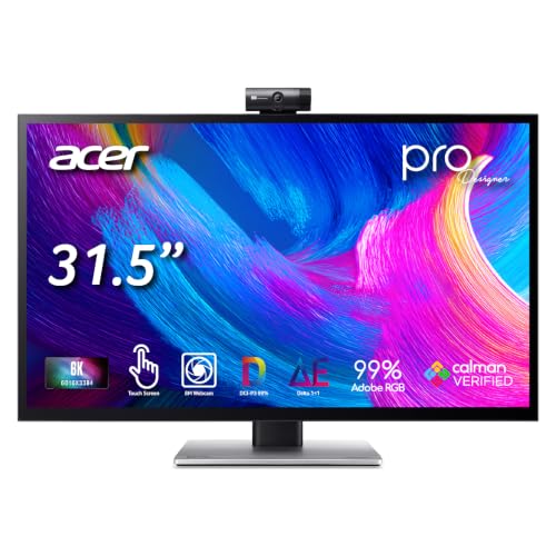 Image of Acer ProDesigner PE320QXT bmiiphcuzx 31.5 inch 6K Touch Monitor, QD-IPS