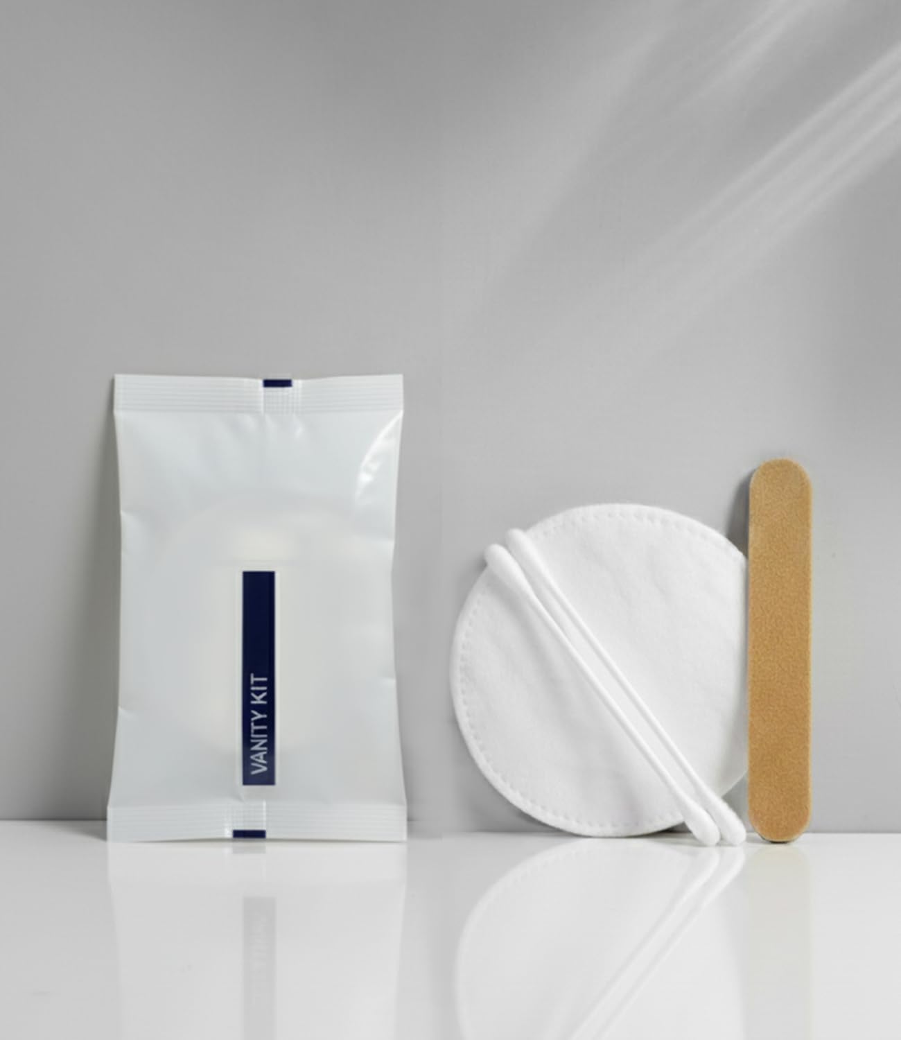 Clayherbs (Pack-100) Bulk Sustainable Vanity Kit for Hotels, Spas & Airbnb | Eco-Friendly Guest Amenities with Biodegradable Cotton Pads, Swabs & Nail Filer | Travel/Vanity Van Essential-image-2