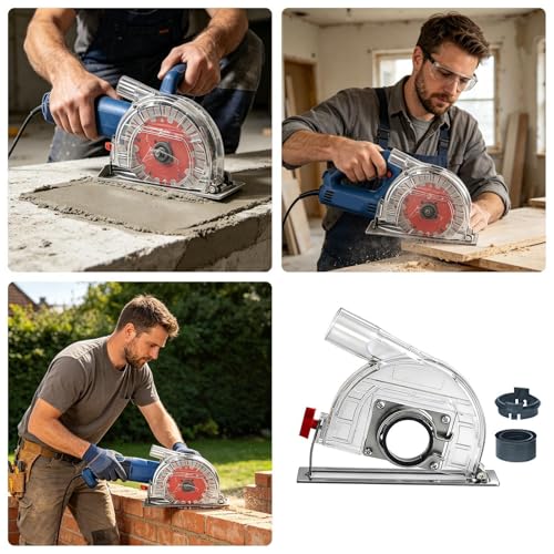 Campana de extracción de polvo para amoladora angular en corte de mármol y granito 6