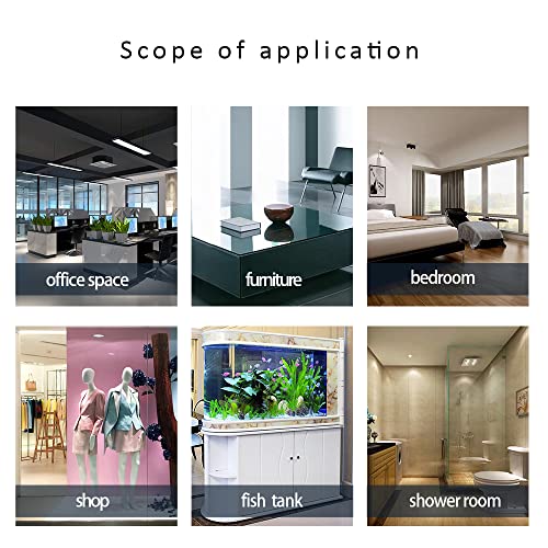 2mil Clear Window Security Film Anti Shatter Glass Window Protection Vinyl Safety Glass Sticker for Home and Office, 17.7Inch x 78.7Inch