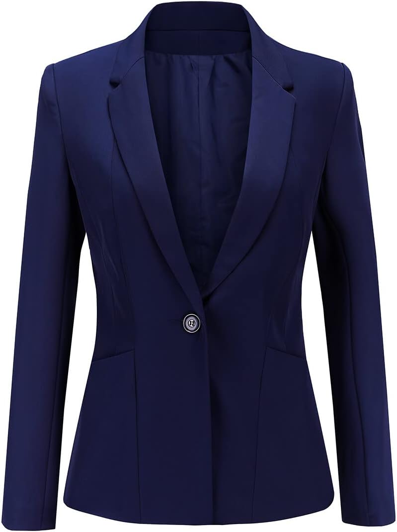 YYNUDA Women's Business Suit Set Ladies 2 Piece Office Work Solid Blazer Jacket and Pants - Image 2