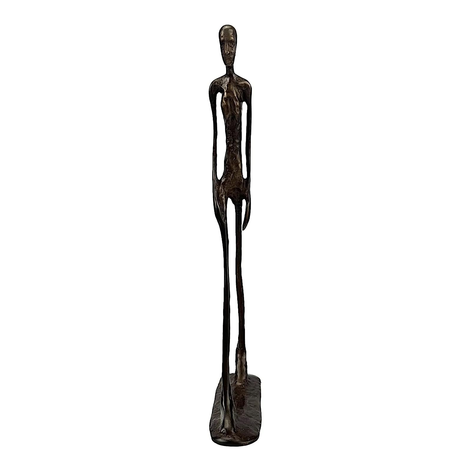 Giacometti - Escultura de estatua de hombre caminando de bronce real, réplica vintage