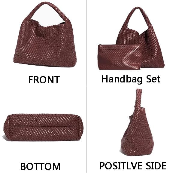 Geelyda Woven Tote Bag for Women with Purse, Fashion Shoulder Hobo Underarm Bags, Large Woven Handmade Work Commuter Day Bags - Image 7