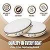 Flexzion Wood Handheld Tambourine (2 Pack) 8 Inch Single Row 5 Pair Jingles, Hand Held Percussion Drum Moon Musical Tambourine with Ergonomic Handle Grip for Kids Adults Classroom Gift Party #2