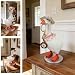 Desk Mini Goose Key Holder 7 inch with 4 set Outfits, Desktop Magnetic small Proch Goose Resin Statue, Cute Figurines Keychain Hanging, Table Decor for Home house Office Bedroom, Housewarming Gifts