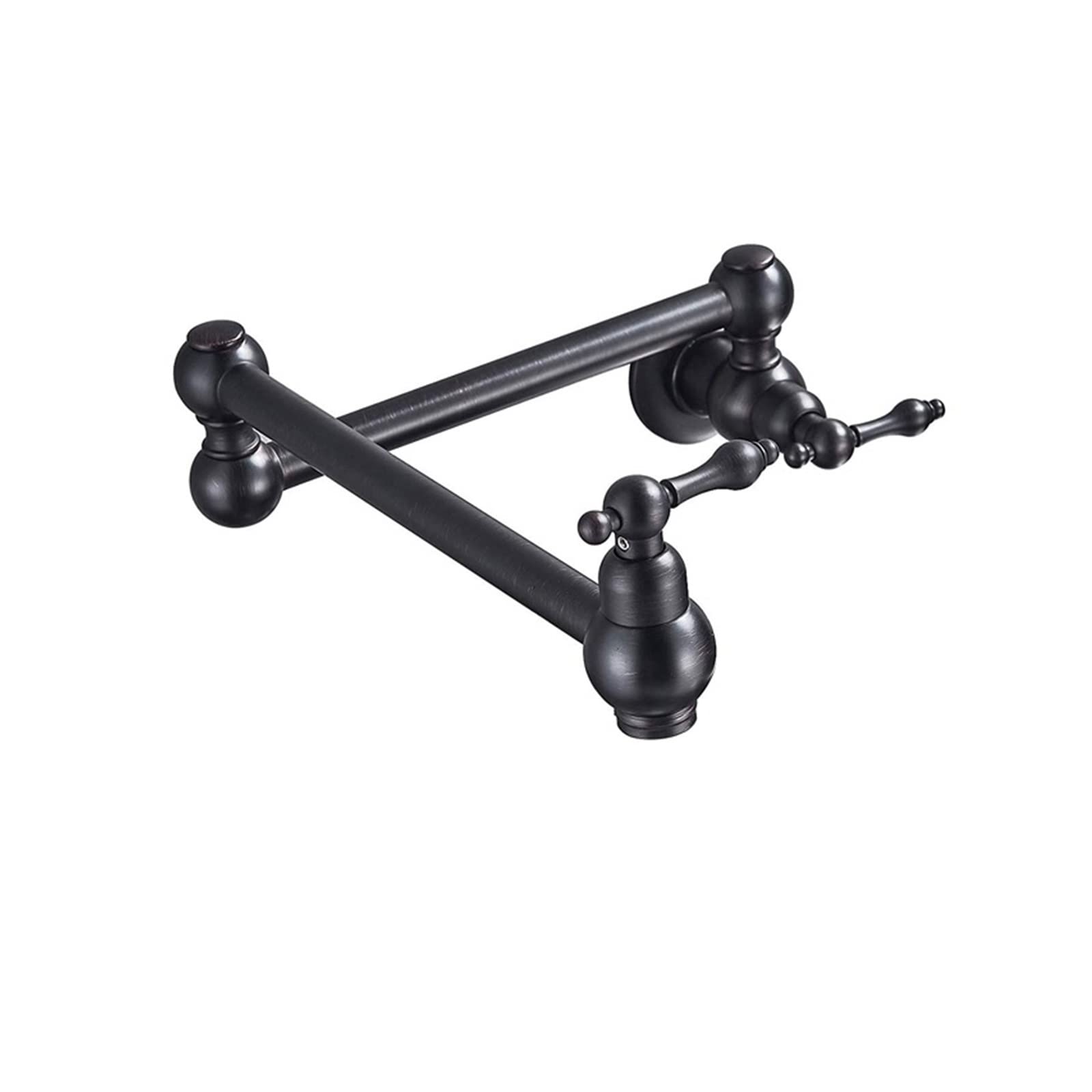ZQFHSX Kitchen Sink Faucet, 1 Handle Hole Cold Water Folding Bathroom Faucet Ceramic Multiple hes(Black Bronze B)