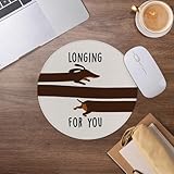 Funny Cute Dachshund Mouse Pad,Dog Lovers Mousepad for Desk Home Office Dorm Computers Laptop Accessories,7.9×7.9 Inch