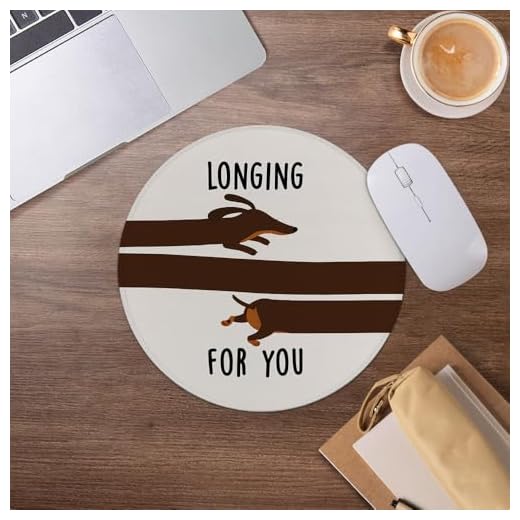 Funny Cute Dachshund Mouse Pad,Dog Lovers Mousepad for Desk Home Office Dorm Computers Laptop Accessories,7.9x7.9 Inch