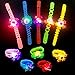 ONESING 18 Pack Light Up Party Favors, LED Bracelets Glow in The Dark Birthday Party Favors Return Gifts for Kids Classroom Tag Flashing Neon Halloween Supplies Easter Independence Day Random