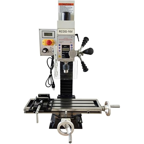 HayWHNKN Mini Milling Drilling Machine MT2 Benchtop Mill Drill Machine Precision Mill/Drill Metal Wood Milling Drilling Machine Variable Speed with Spindle Drill Chucks 110V 600W
