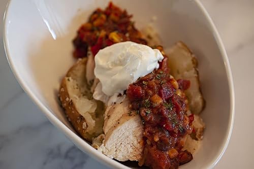 Vista 35 de Salsa roja picante totalmente natural – Salsa picante gourmet Dennis' Fresca y gruesa, baja en azúcar, baja en sodio, sin gluten, vegana, baja