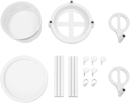 Miniatura 7 de Estante de almacenamiento giratorio de cocina, cesta giratoria redonda de 3 niveles de verduras y frutas, carrito utilitario rodante de plástico con