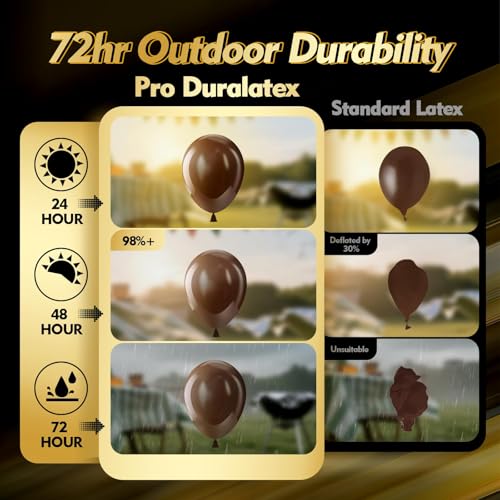 Image of Bezente Pro Duralatex Brown Extra-Thick Balloons 100 Pack 12 inch