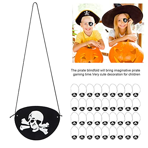 Tapa-olho de pirata, tapa-olho infantil de feltro preto para festa de aniversário