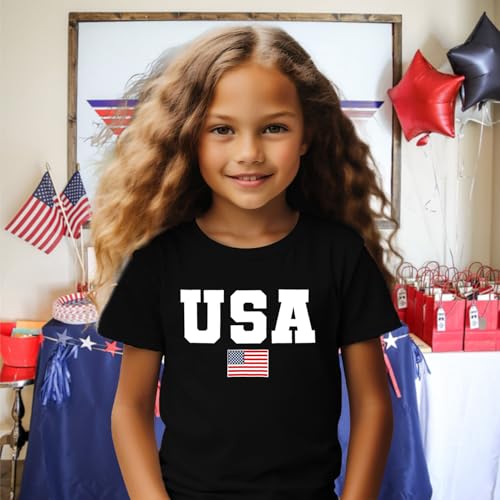 Image of 4th of July Shirts Toddler Boys Girls American Flag USA T-Shirt Kids Patriotic Tee Tops
