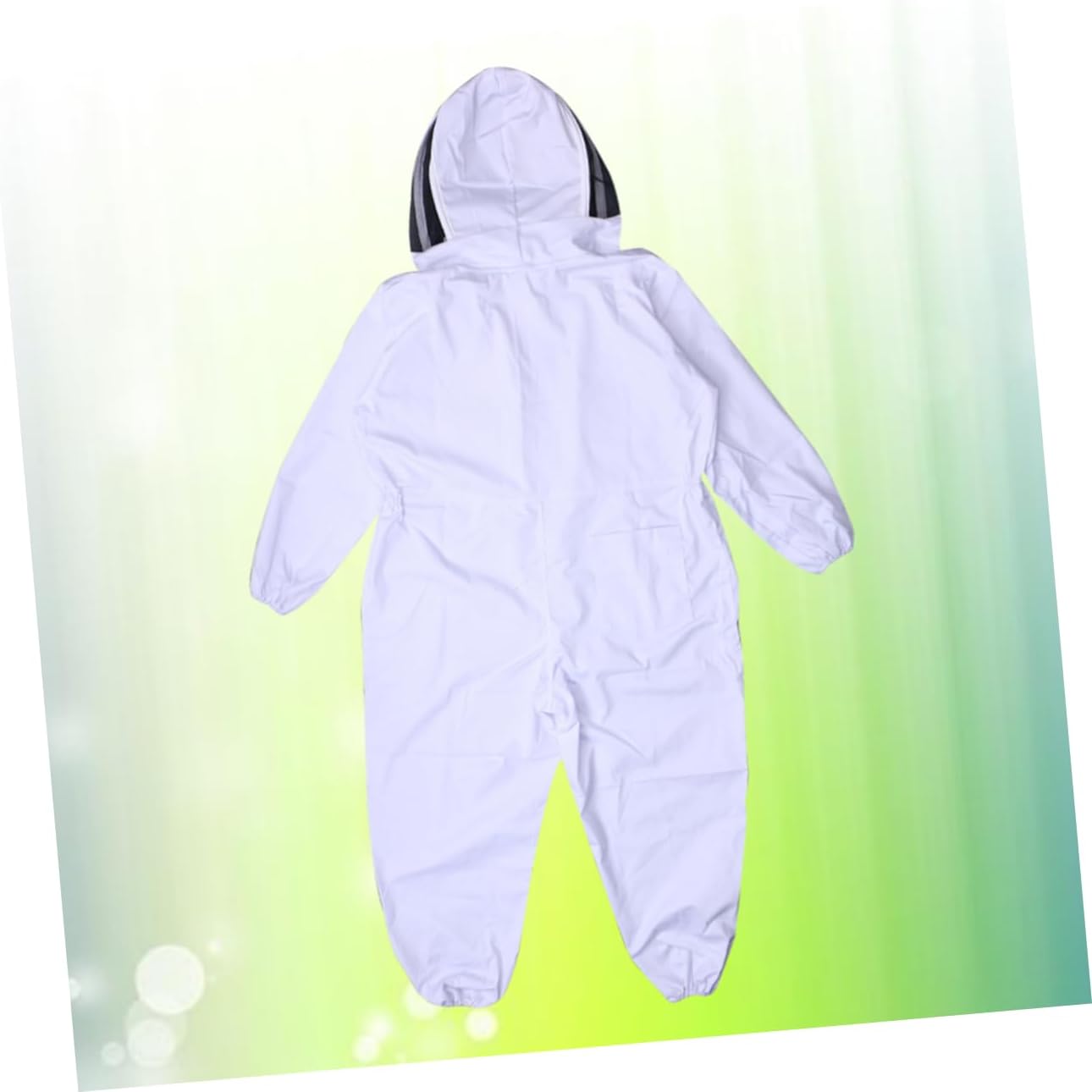 Professional Full Body Beekeeping Suit Veil Hood Size XXL White Elastic Cuffs Ankles Proof Clothing