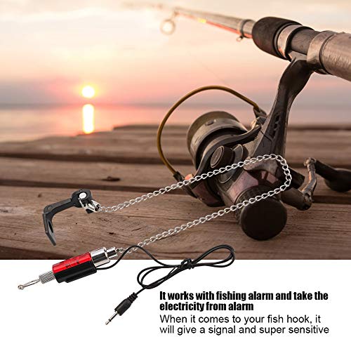 Fish Bite Alarm, Carp Fishing Bite Indicator Bite Alarm LED Light Indicators Chain Pendant Device Accessories (Red) - Image 4