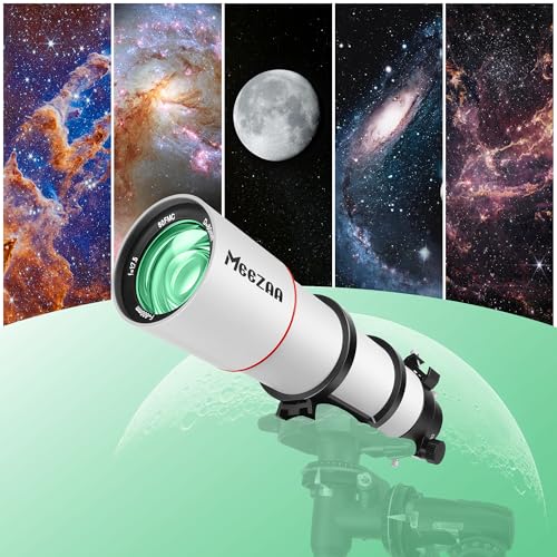 Image of MEEZAA Telescope, 80ED F7.5 Telescope OTA, Extra Low Dispersion Achromatic Refractor Tube, Compact and Portable Optical Tube for Astrophotography and Visul Astronomy